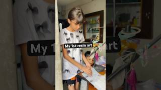 My first resin art / ghamu saran / Resin art for beginners step by step #shorts #resinart