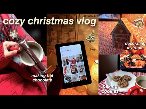 Cozy Christmas Vlog🧣🎄baking, decorations, hot chocolate, movie night, going to bookstore, & cafes
