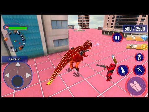 Police Truck Robot Game Dino - Android Gameplay