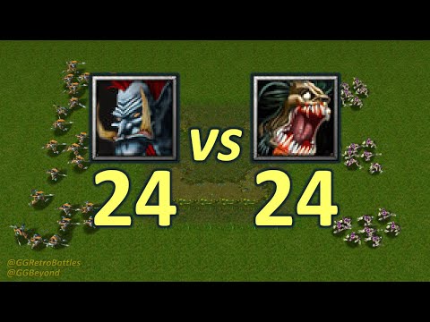 24 Headhunters vs 24 Ghouls - Same Food - WarCraft III Retro Battles