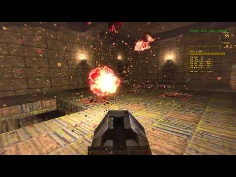 Quake with Ray Tracing | The Grisly Grotto [E1M4] Walkthrough on RTX 4090 with FPS counter