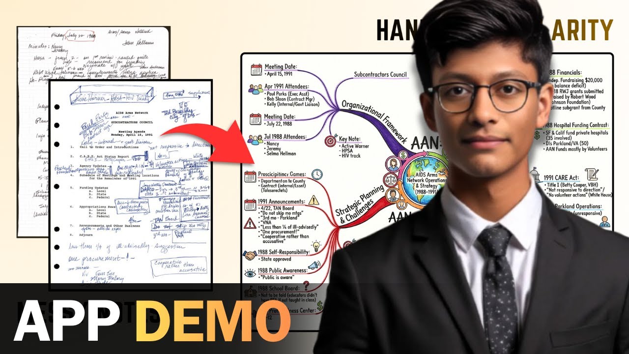 NoteMap: Hand-drawn mind maps from notes demo video