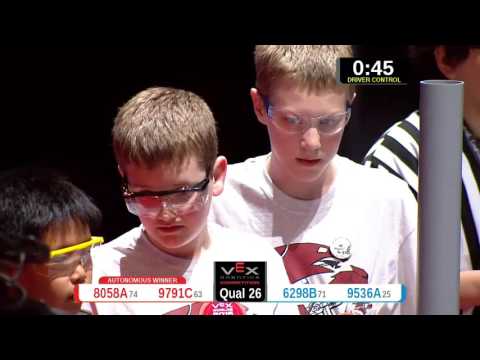 2015 VRC-MS Spir Q26 -  (8058A 6298B) 19-Spirit Div-VRC Middle School-VEX Worlds 2015