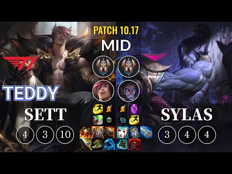 T1 Teddy Sett vs Sylas Mid - KR Patch 10.17