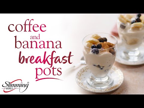 Slimming World Syn-free coffee and banana breakfast pots recipe - FREE