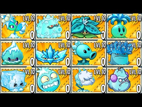 All ICE Plants Max Level Power-Up! vs All Zombies Dark Ages in Plants vs. Zombies 2 (PVZ2)