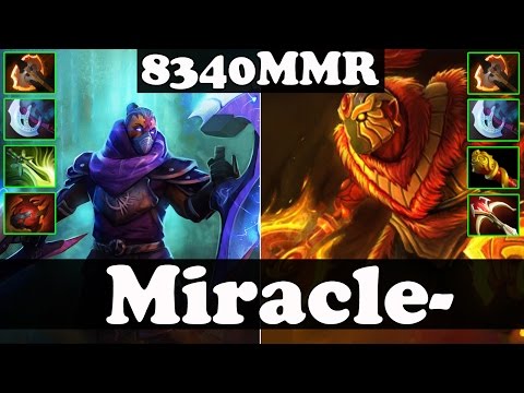 Dota 2 - Miracle- 8340 MMR Plays Anti-Mage And Ember Spirit - Ranked Gameplay