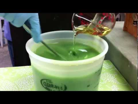 Part of a video titled How to Make Soap - Part 4: Adding Colorant and Fragrance Oils