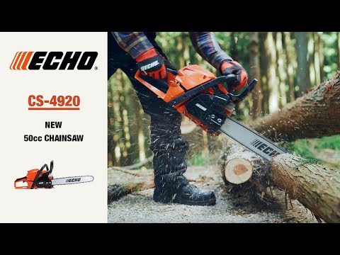 ECHO CS-4920 joins the family - new 50.1cc heavy duty farmer chainsaw.