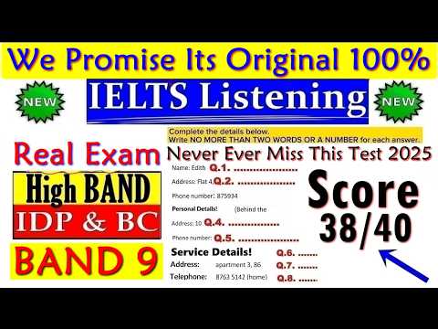 IELTS LISTENING PRACTICE TEST 2025 WITH ANSWERS | 03.09.2025