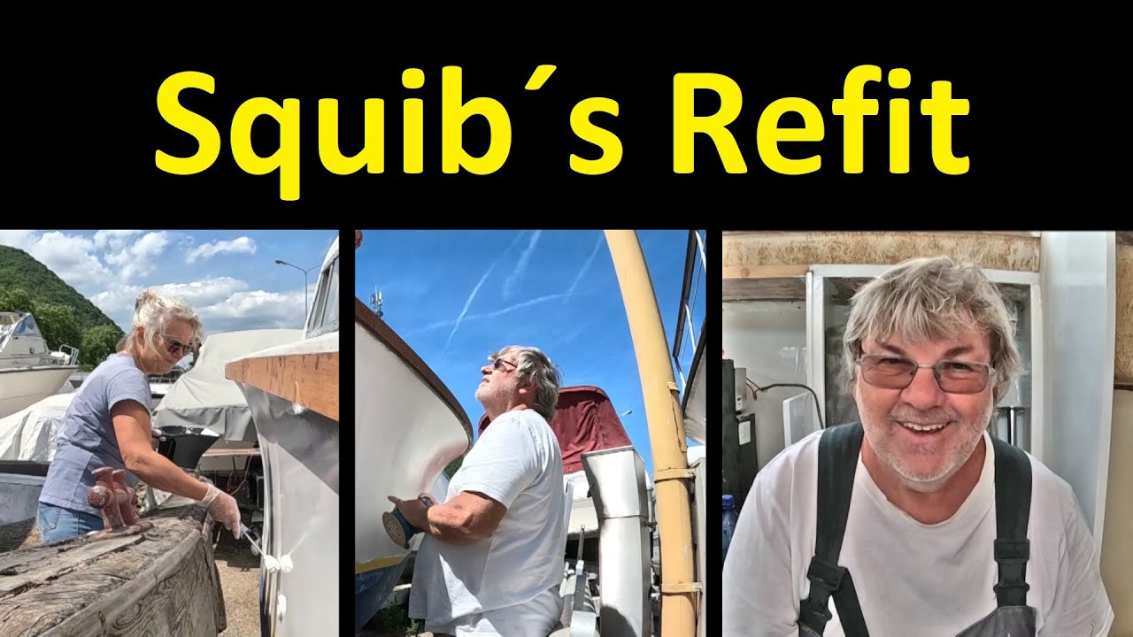 Squib's Refit - Finale Hull fairing - sanding - priming and painting - new companionway steps /83