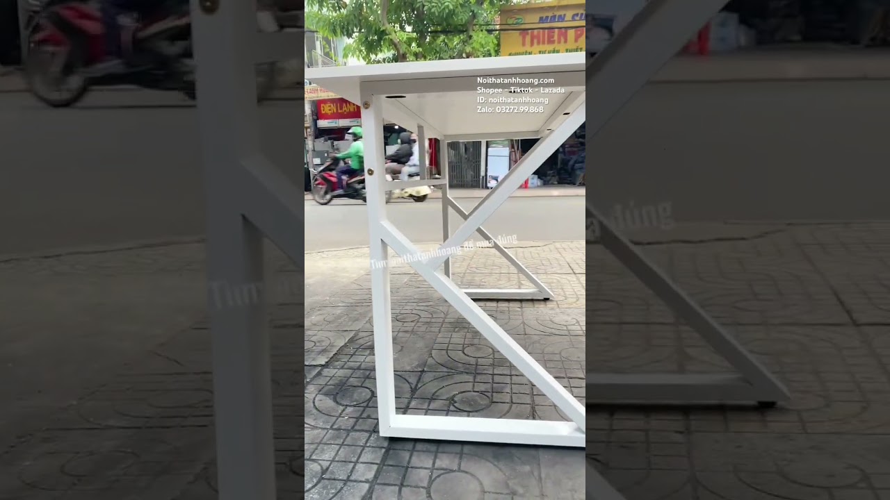 Bàn Gaming Chữ K Màu Trắng Size Lớn 120x60 Cao 75cm Sơn Tĩnh Điện Chống Trầy Thiết Kế Hiện Đại, Siêu Chắc Chắn | Mã K02 | Nội Thất Anh Hoàng
