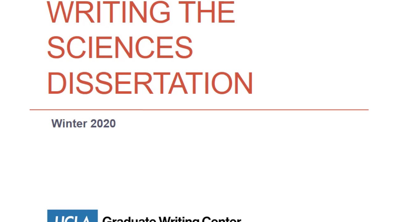 Writing the Sciences Dissertation (NEW)