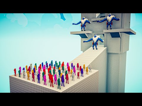 100x Among Us Units Attacking a Castle - Totally Accurate Battle Simulator TABS