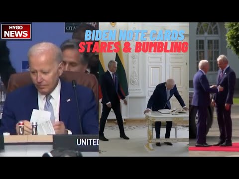 Biden Readies Note Cards, Bumbles Away From Press At NATO Summit — Turkey F-16 Questions Ignored