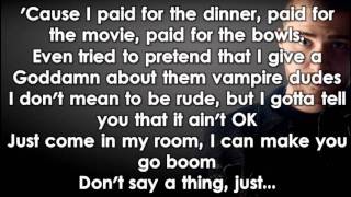 Shut Up - Mike Posner Ft. Rusko (LYRICS ON SCREEN)