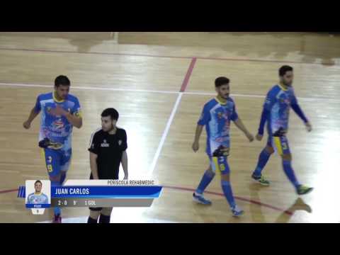 Gol Juanqui (2-0) en el Peñíscola Rehab Medic - Santiago Futsal. J14, 1Div