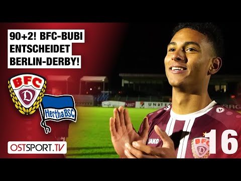 90+2! BFC-Bubi entscheidet Berlin-Derby: BFC Dynamo - Hertha BSC | Regionalliga Nordost