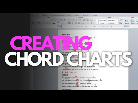 How To Create A Professional Chord-Over-Lyrics Chart From Scratch