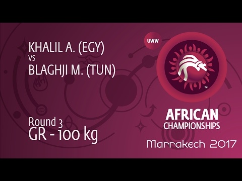Round 3 GR - 100 kg: M. BLAGHJI (TUN) df. A. KHALIL (EGY), 2-0