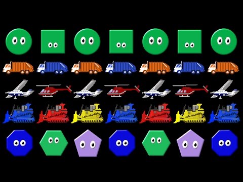 Patterns Collection - ABAB & ABC Patterns with Shapes, Colors & Vehicles - The Kids' Picture Show