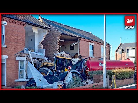 Drug driver crashes into tractor causing it to plough into homes