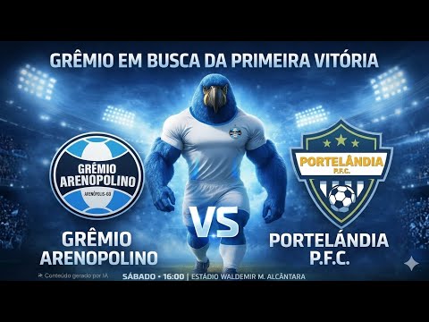 AO VIVO: GRÊMIO ARENOPOLINO x PORTELÂNDIA P.F.C | SÁBADO 16H | FUTEBOL AMADOR