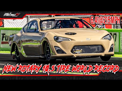 New Rotary 10.5 Tire World Record - Coffee Time Gato Performance 6.41 @215mph WSCC 2025 OSW!!