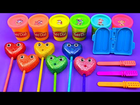 Satisfying Video | DIY How To Make Ice Cream from Heart Lollipop Clay Glitter Cutting ASMR | Zon Zon
