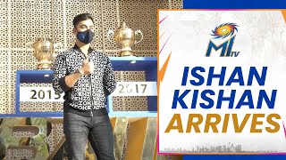 Ishan Kishan arrives at the Team Hotel | Mumbai Indians