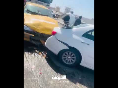 شاهد بالفيديو.. اصطدام 8 سيارات مع بعضها البعض أمام السجن المركزي في محافظة #ميسان#الشرقية_نيوز