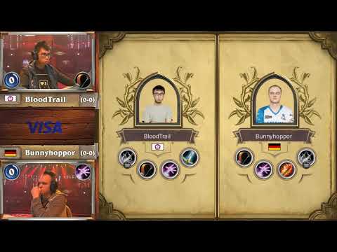 Bunnyhoppor vs BloodTrail ||  《爐石戰記》HCT 世界總決賽 - Day 1