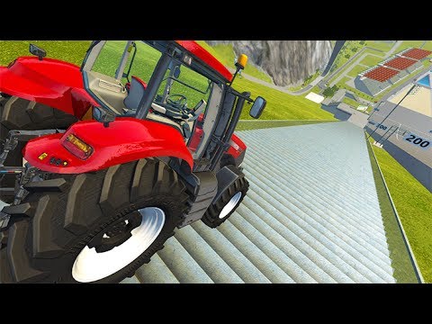 Stairs Jumps Down Car Jump Arena Staircase Crashes BeamNG drive