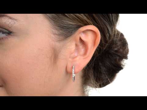 H4558 - Luscious 0.08ct Diamond and 9K White Gold Earrings