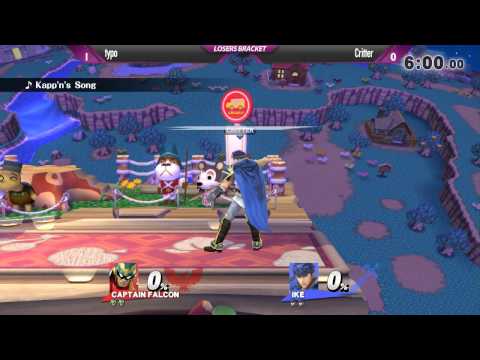 Shockwave 14 Smash 4 - typo (C Falcon) vs Critter (Ike) - Losers Bracket