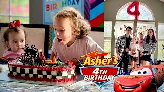 Asher's 4th Birthday Party!! Lightning McQueen / Cars Movie Theme!!