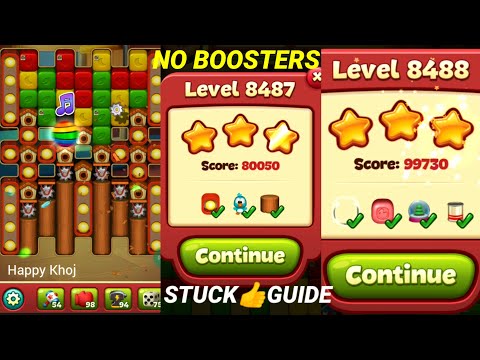 Toon Blast Level 8487 8488 🤺No Booster clear GUIDE✨🦖