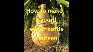 How to make a gourd water bottle canteen