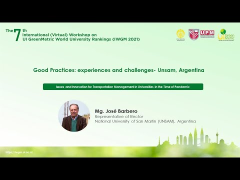 Mg. José Barbero, Representative of Rector, National University of San Martin (UNSAM), Argentina
