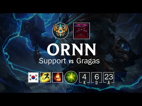 Ornn Support vs Gragas - KR Challenger Patch 8.1