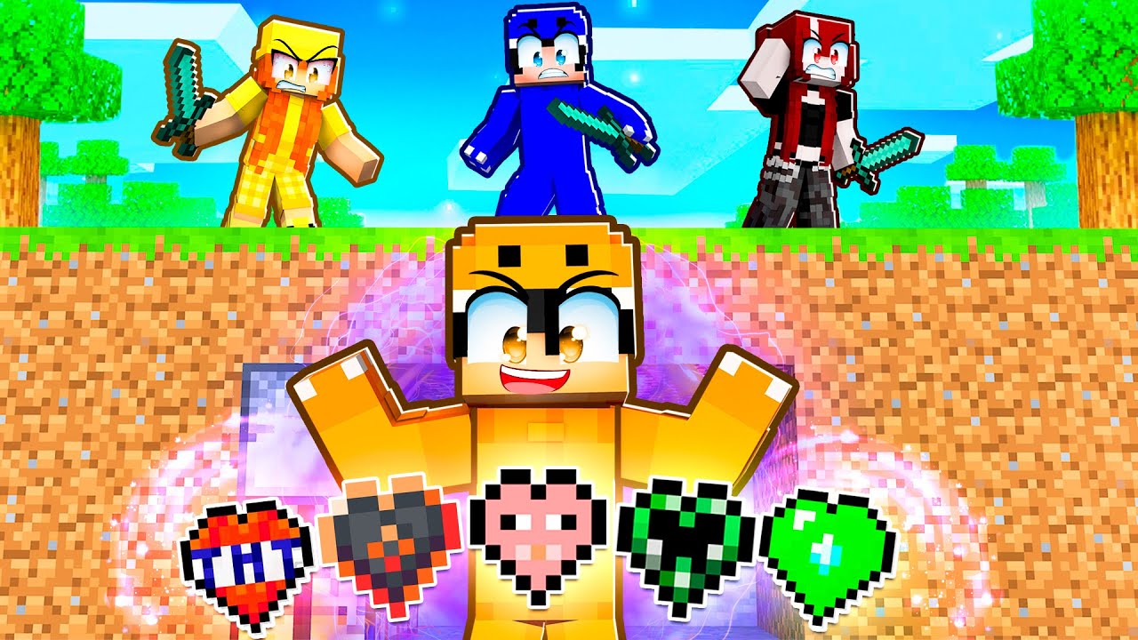 HUNTERS vs ELEMNTAL HEARTS SPEEDRUNNER in Minecraft!