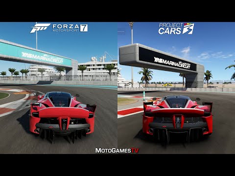 Forza Motorsport 7 vs Project CARS 3 - Ferrari FXX-K at Yas Marina Circuit
