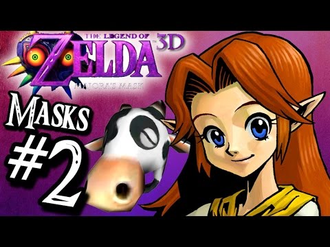 Majora's Mask 3D ALL MASKS Walkthrough #2 - Romani Mask, Troupe Leader's Mask, Kafei Mask (3DS)