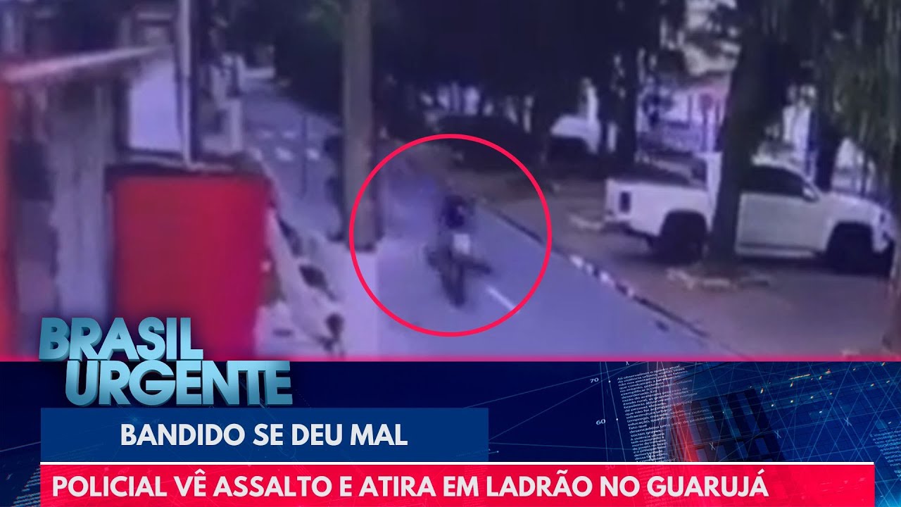 Bandido se deu mal: Policial vê assalto e atira em ladrão | Brasil Urgente