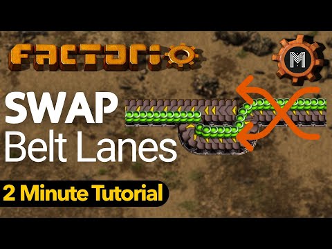 Factorio Tutorial: How to SWAP Belt LANES | Nugget #4