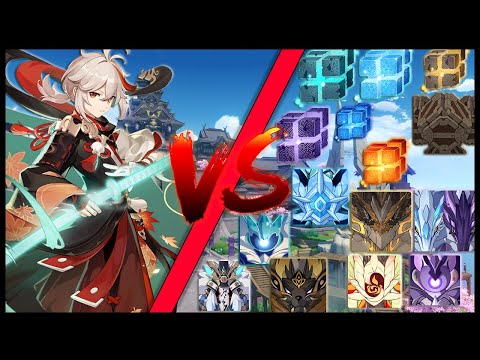 Main DPS Kazuha Against All World Bosses In The Game - Genshin Impact