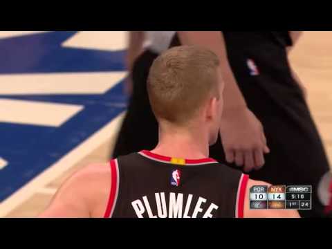 Kristaps Porzingis Drains the Jumper | Blazers vs Knicks | March 1, 2016 | NBA 2015-16 Season