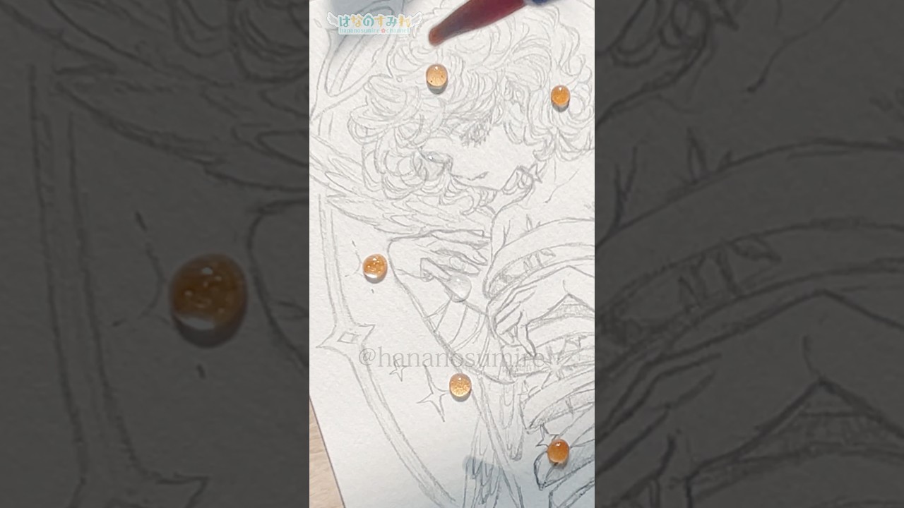 【透明水彩】✨朝日の中ラメがきらきらと舞う🎨🦜#Shorts #watercolor #watercolorpainting  #illustration