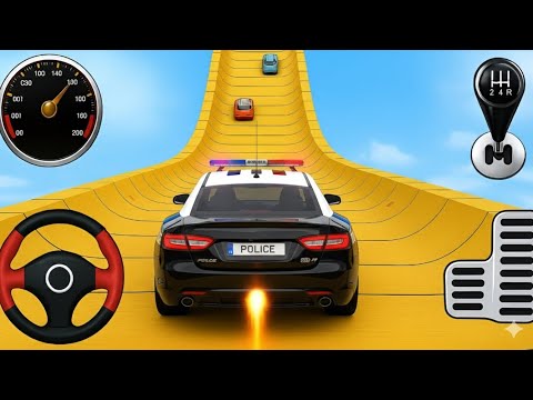 Police Car Mega Ramp Jump 🚓🔥 Extreme Speed Challenge | Mega Ramp Car Games 3D