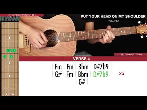 Put Your Head On My Shoulder Guitar Cover Paul Anka 🎸|Tabs + Chords|